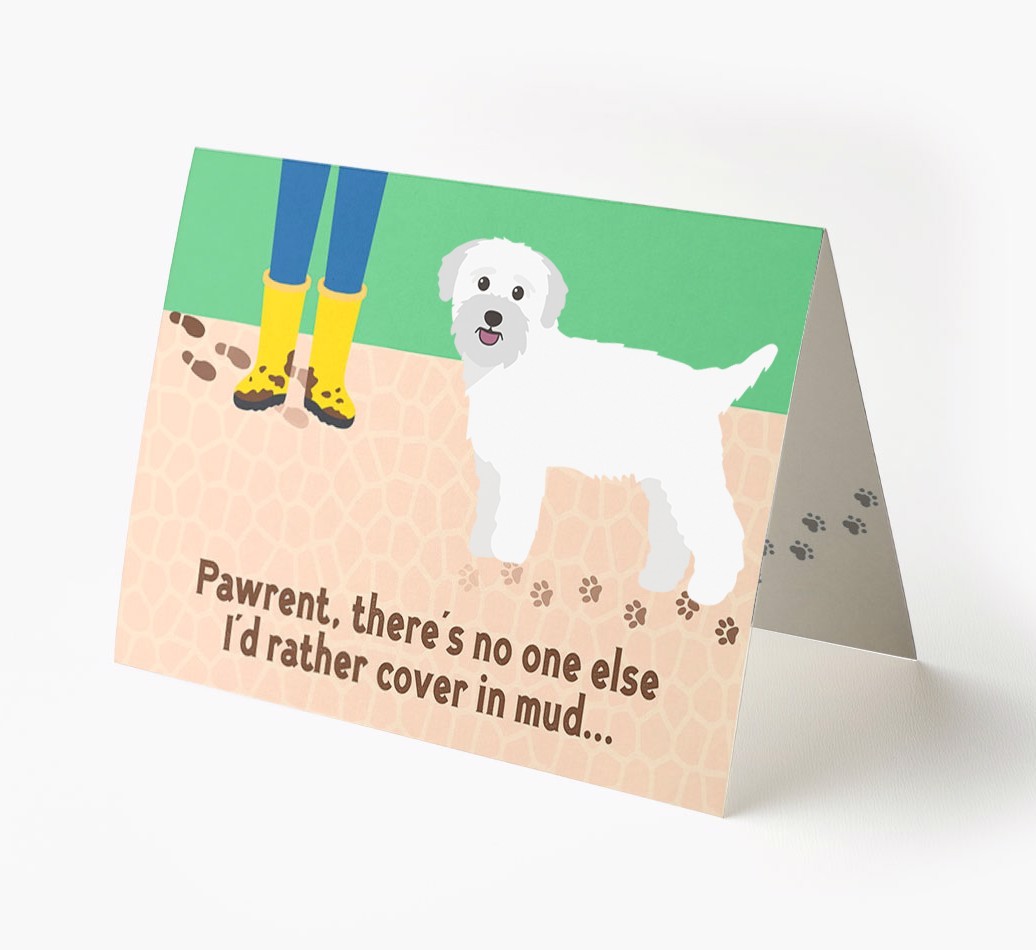 'There's No One Else I'd Rather Cover In Mud' - Personalised {breedFullName} Card