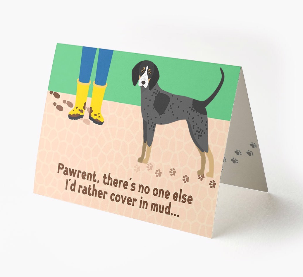 'There's No One Else I'd Rather Cover In Mud' - Personalised {breedFullName} Card