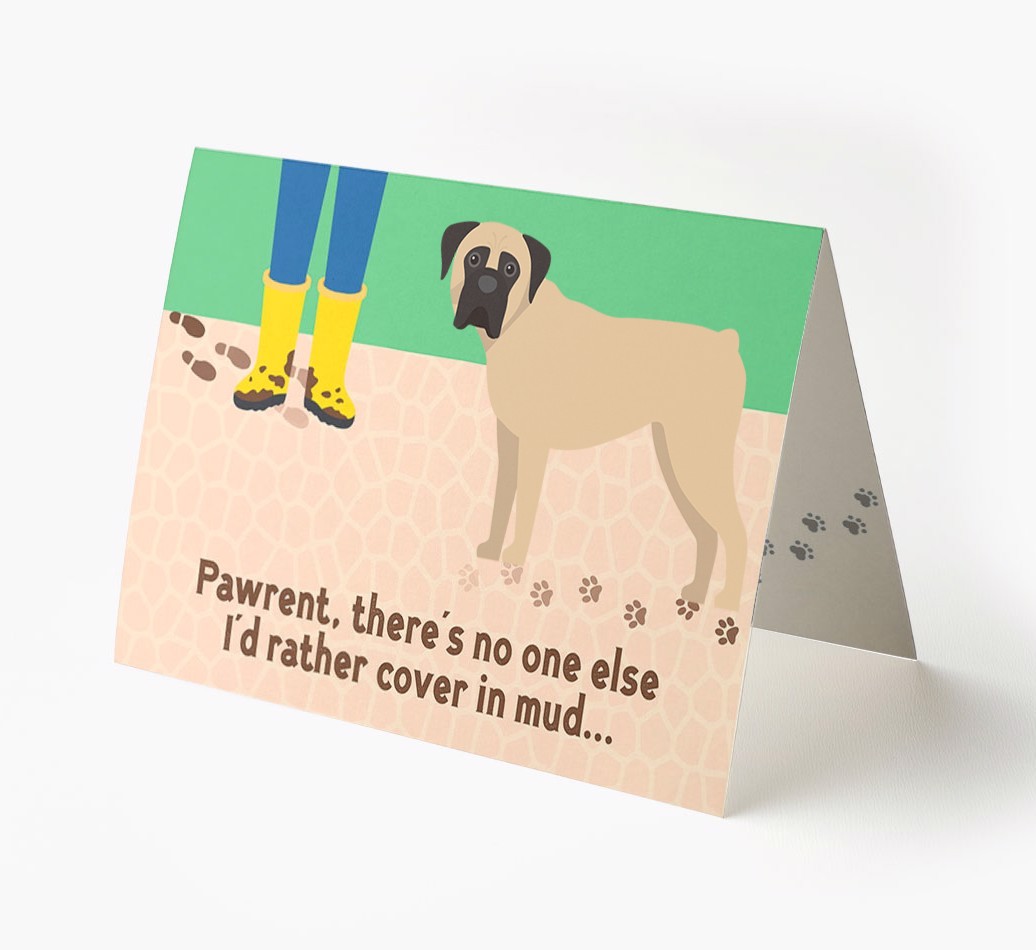 'There's No One Else I'd Rather Cover In Mud' - Personalised {breedFullName} Card