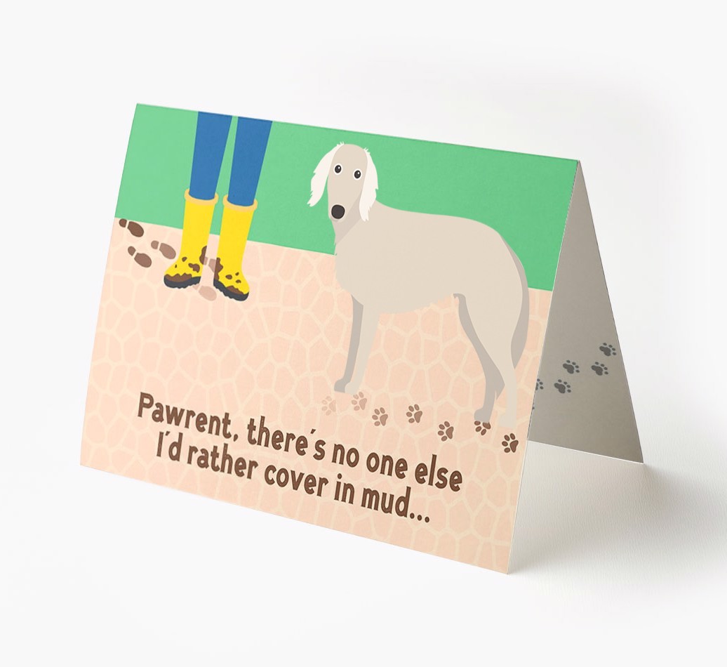 'There's No One Else I'd Rather Cover In Mud' - Personalised {breedFullName} Card