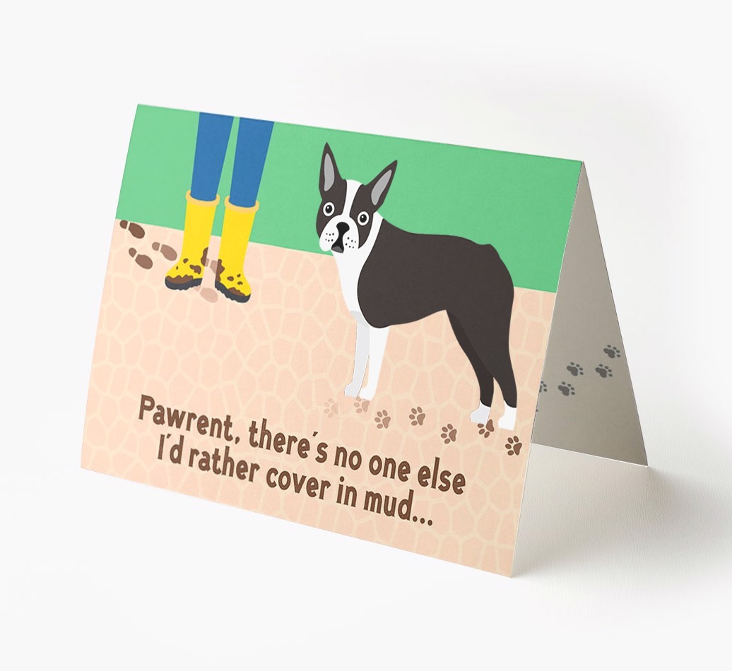 'There's No One Else I'd Rather Cover In Mud' - Personalised {breedFullName} Card