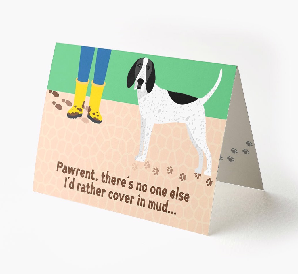 'There's No One Else I'd Rather Cover In Mud' - Personalised {breedFullName} Card