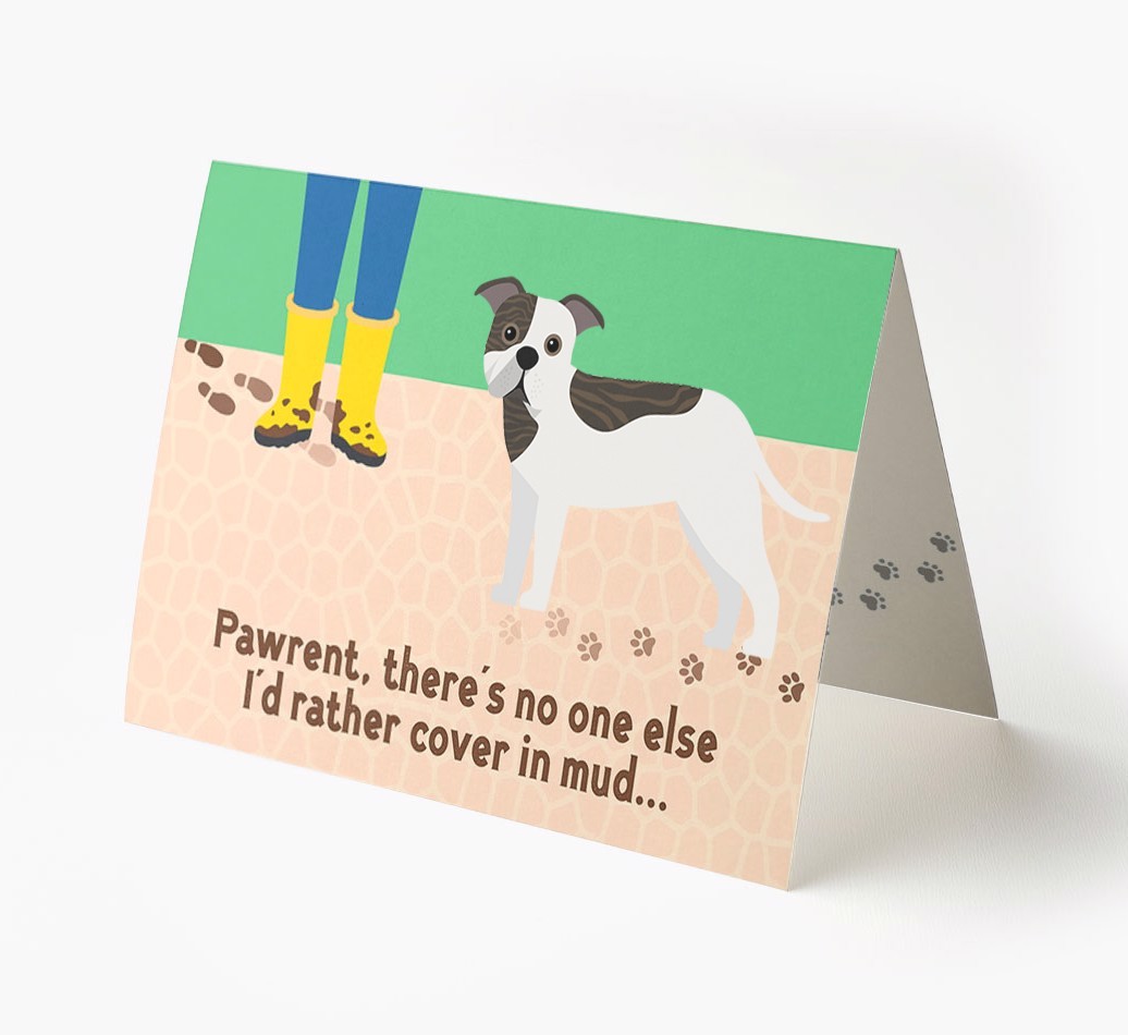 'There's No One Else I'd Rather Cover In Mud' - Personalised {breedFullName} Card