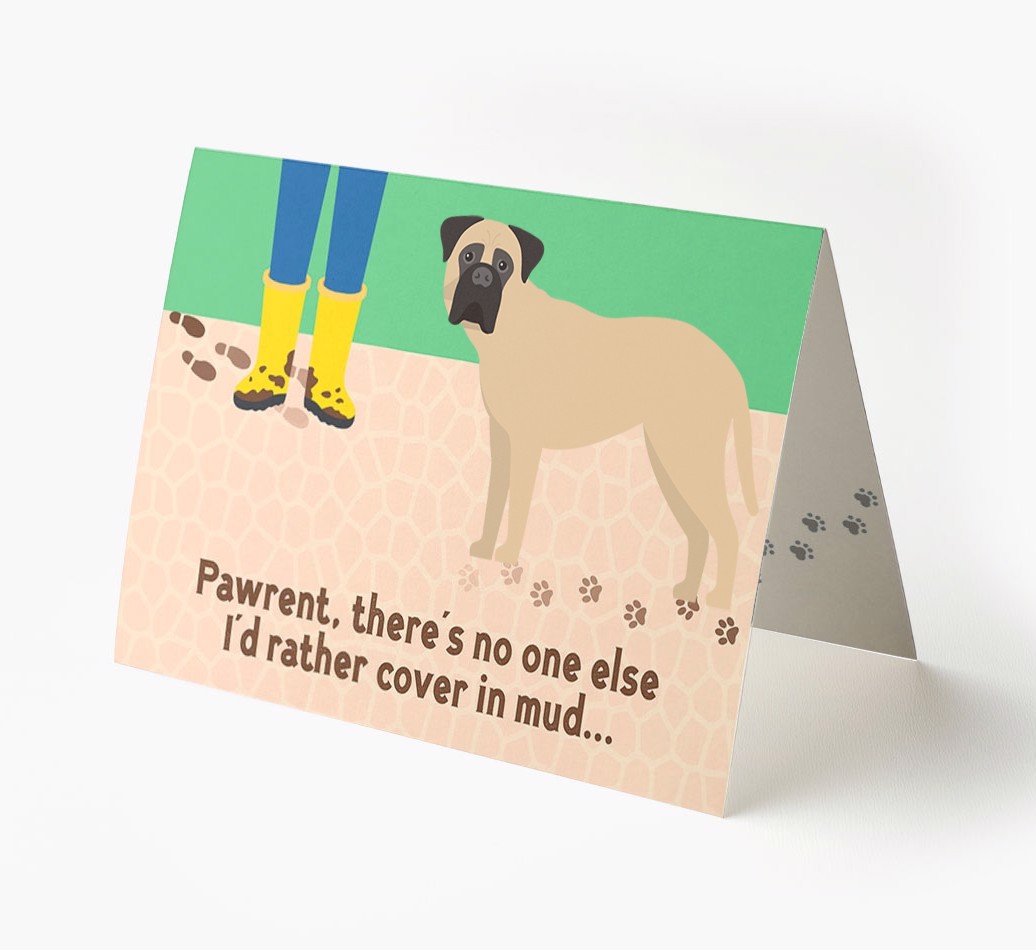 'There's No One Else I'd Rather Cover In Mud' - Personalised {breedFullName} Card