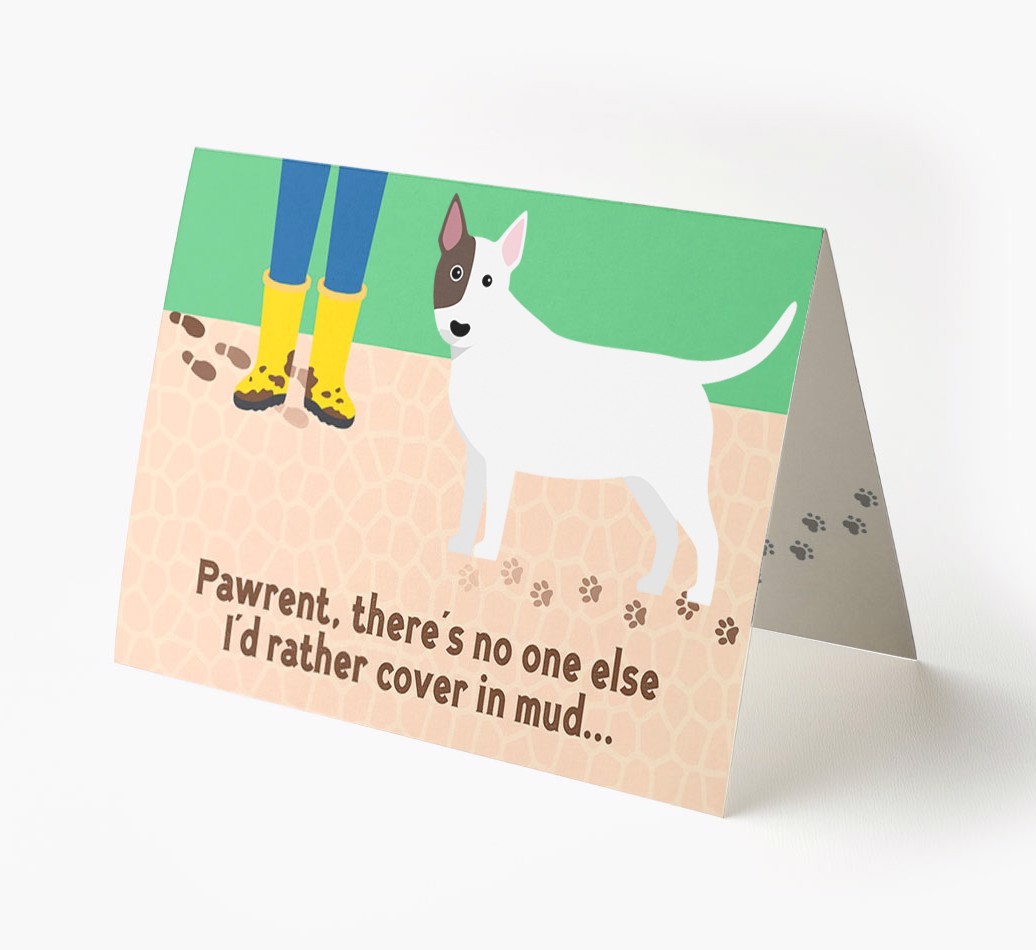 'There's No One Else I'd Rather Cover In Mud' - Personalised {breedFullName} Card