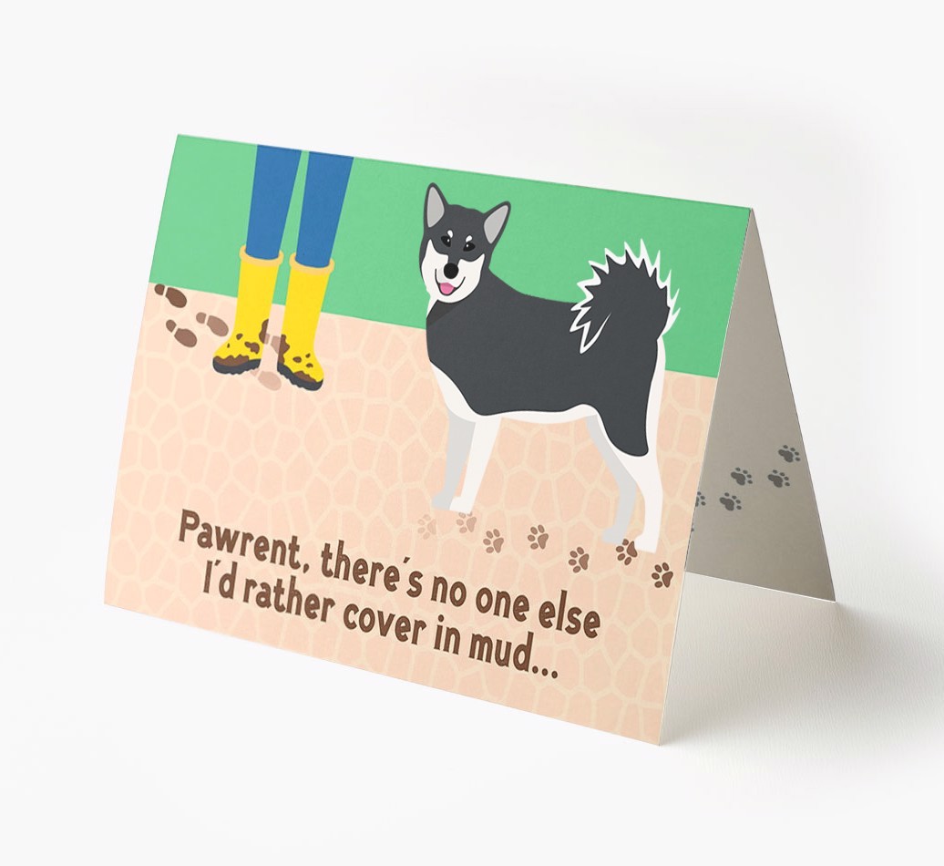 'There's No One Else I'd Rather Cover In Mud' - Personalised {breedFullName} Card