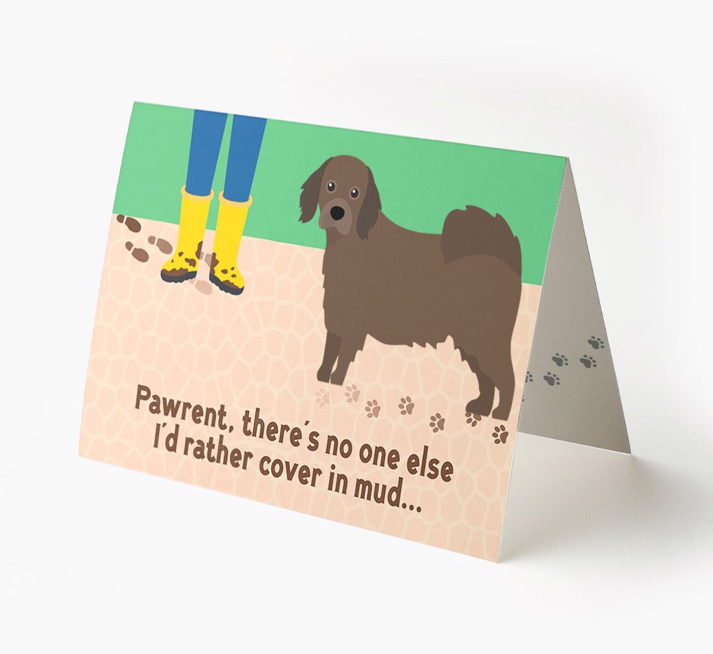'There's No One Else I'd Rather Cover In Mud' - Personalised {breedFullName} Card