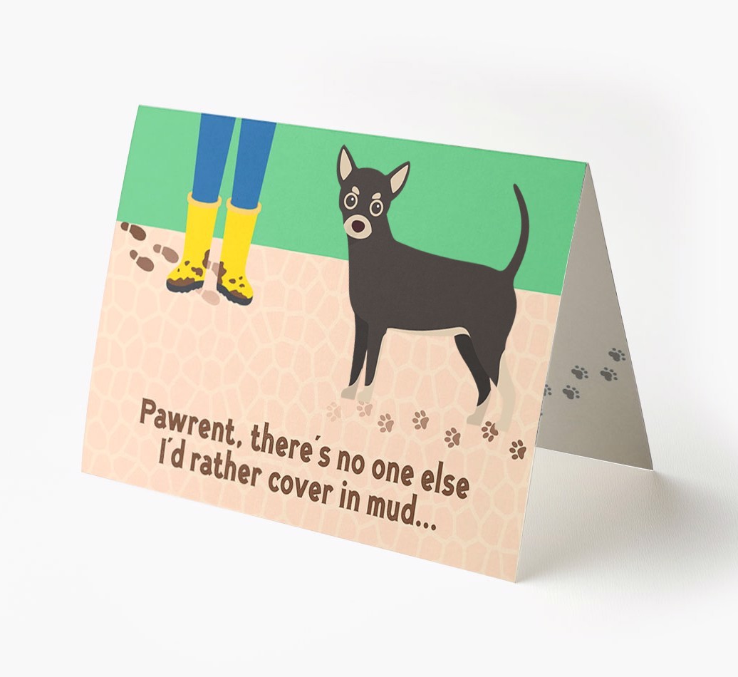 'There's No One Else I'd Rather Cover In Mud' - Personalised {breedFullName} Card