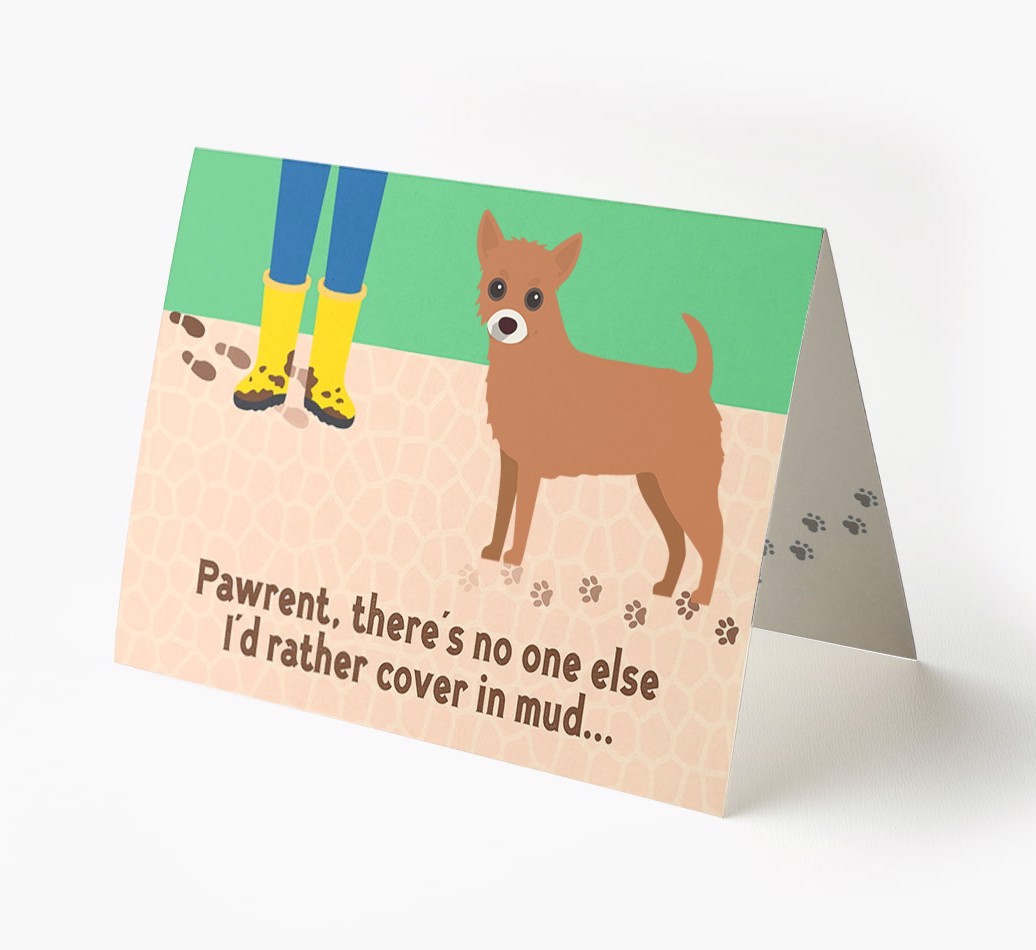 'There's No One Else I'd Rather Cover In Mud' - Personalised {breedFullName} Card