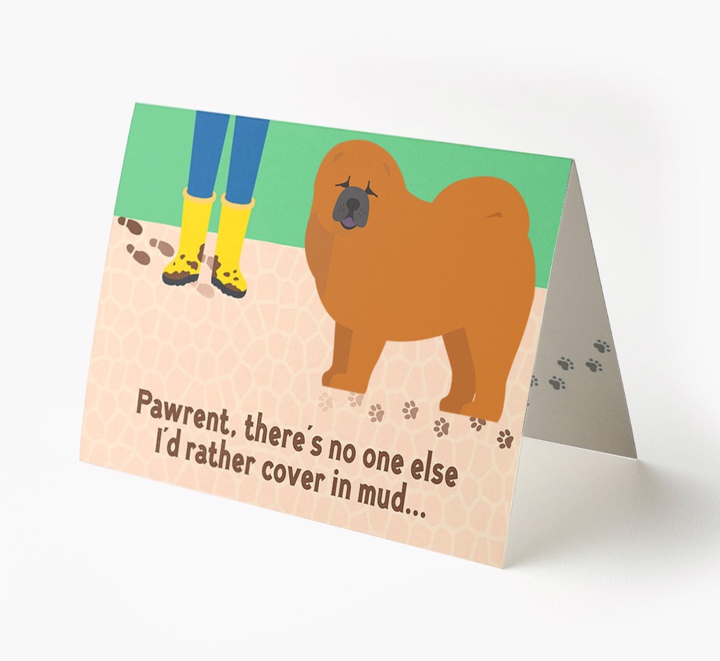 'There's No One Else I'd Rather Cover In Mud' - Personalised {breedFullName} Card