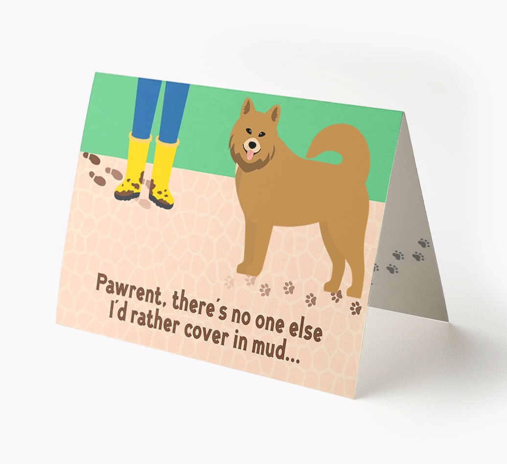 'There's No One Else I'd Rather Cover In Mud' - Personalised {breedFullName} Card