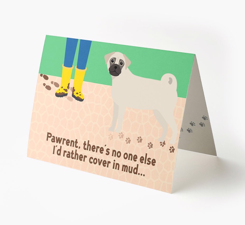 'There's No One Else I'd Rather Cover In Mud' - Personalised {breedFullName} Card