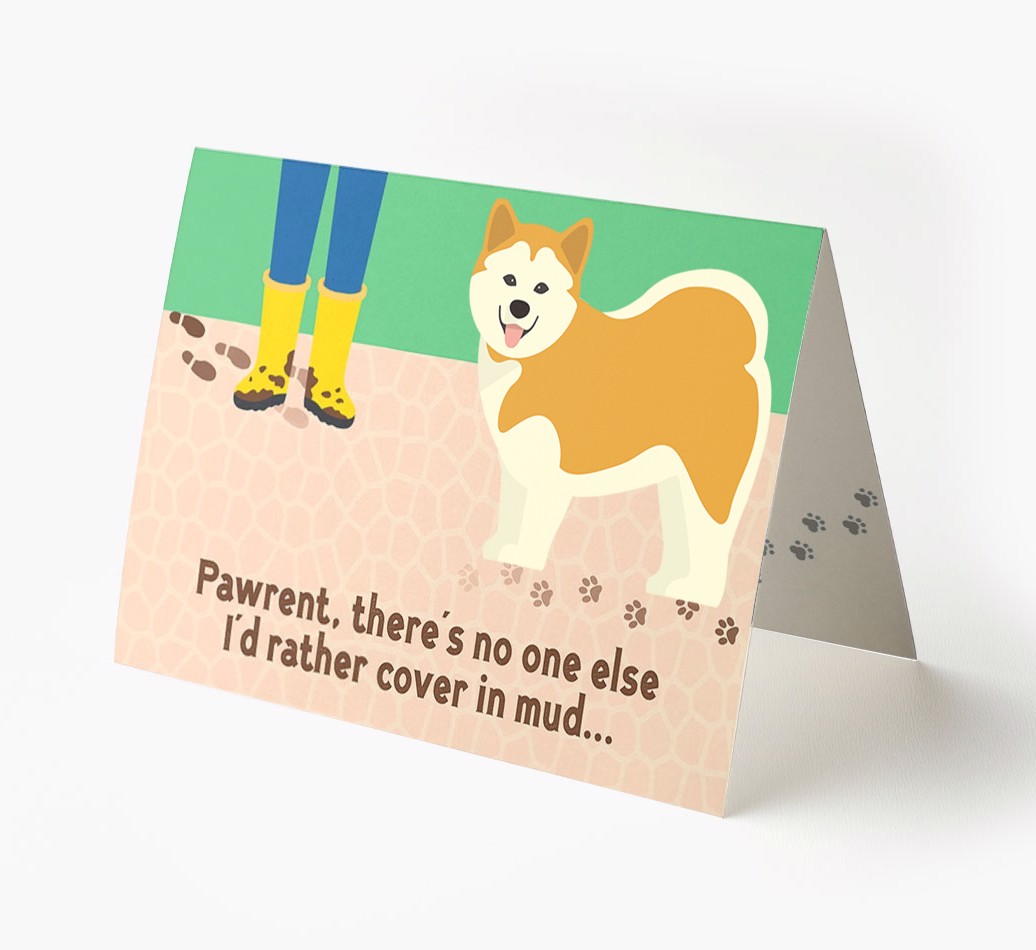 'There's No One Else I'd Rather Cover In Mud' - Personalised {breedFullName} Card