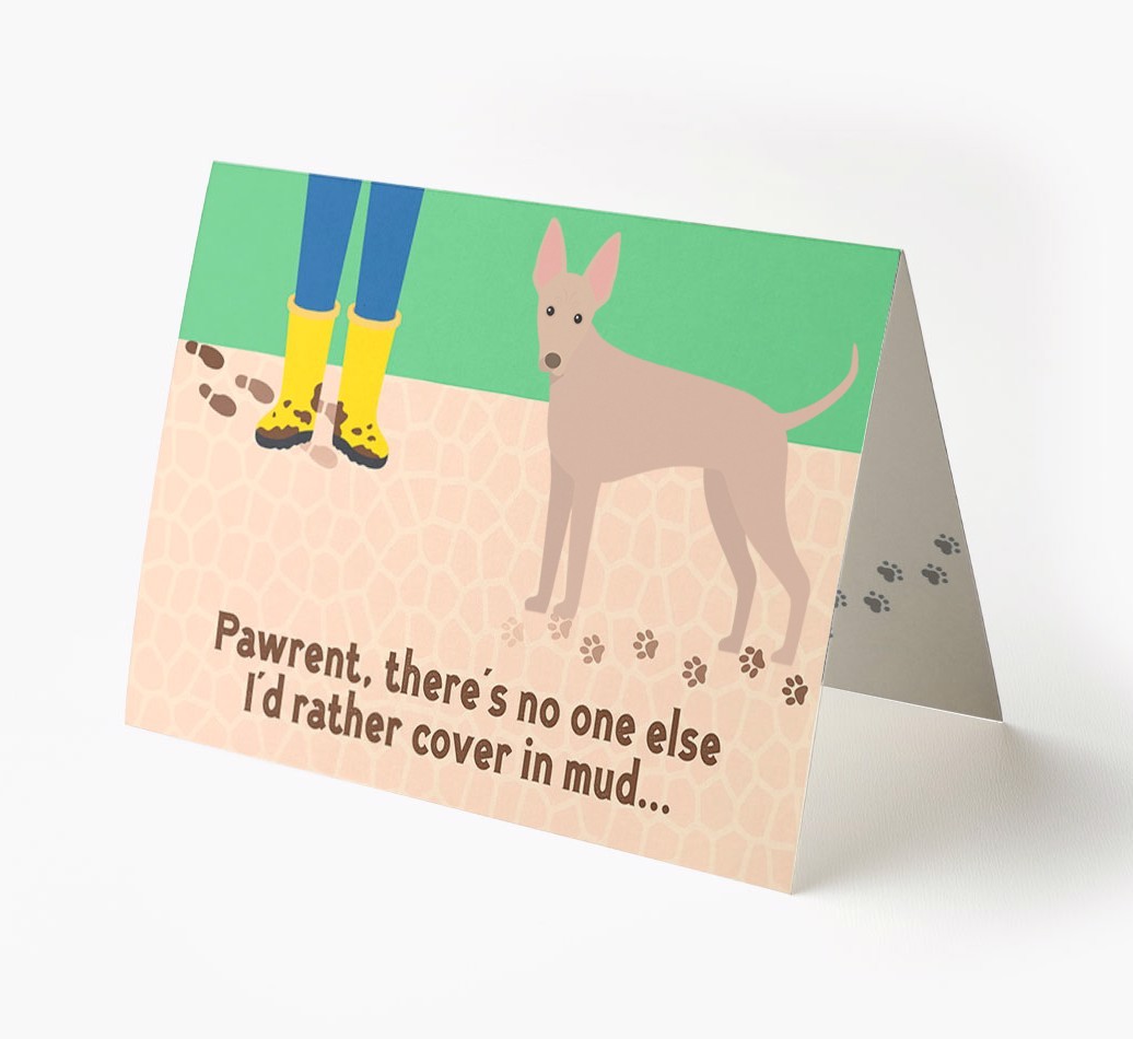 'There's No One Else I'd Rather Cover In Mud' - Personalised {breedFullName} Card