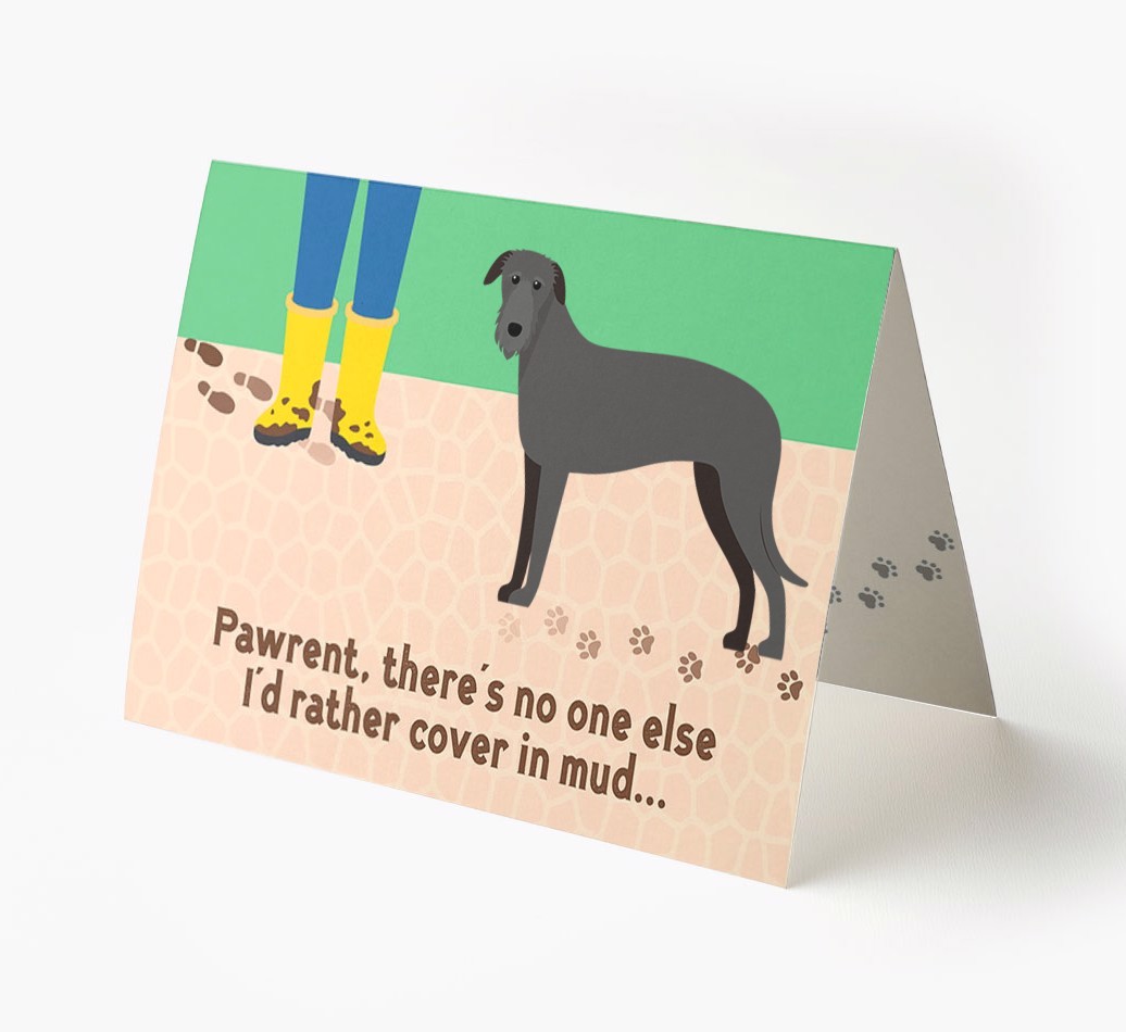 'There's No One Else I'd Rather Cover In Mud' - Personalised {breedFullName} Card
