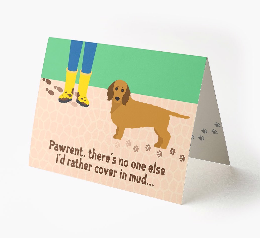 'There's No One Else I'd Rather Cover In Mud' - Personalised {breedFullName} Card