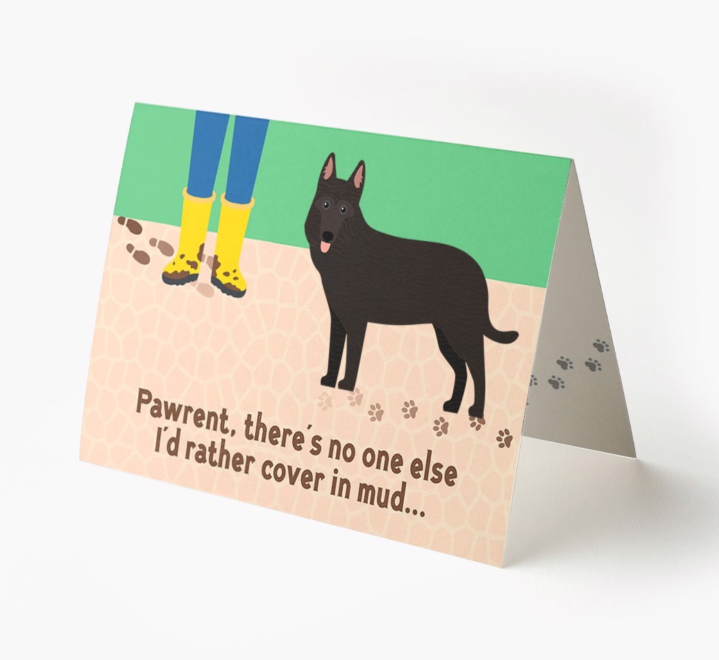 'There's No One Else I'd Rather Cover In Mud' - Personalised {breedFullName} Card