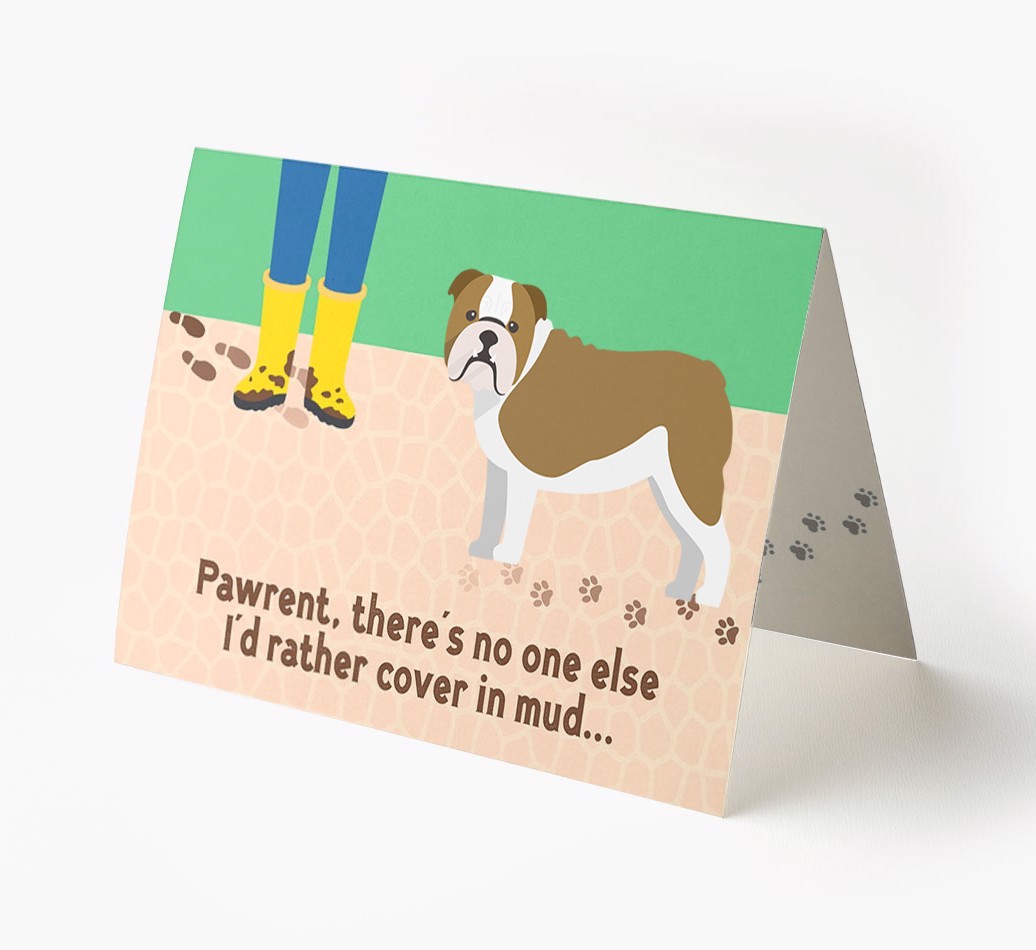 'There's No One Else I'd Rather Cover In Mud' - Personalised {breedFullName} Card