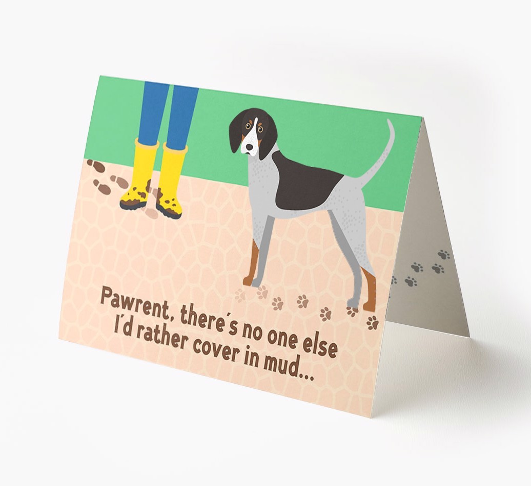 'There's No One Else I'd Rather Cover In Mud' - Personalised {breedFullName} Card