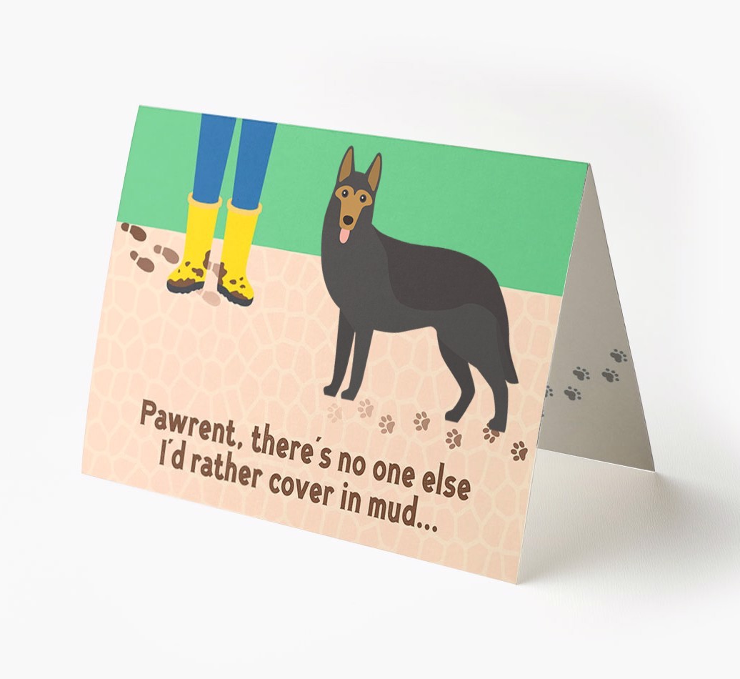 'There's No One Else I'd Rather Cover In Mud' - Personalised {breedFullName} Card