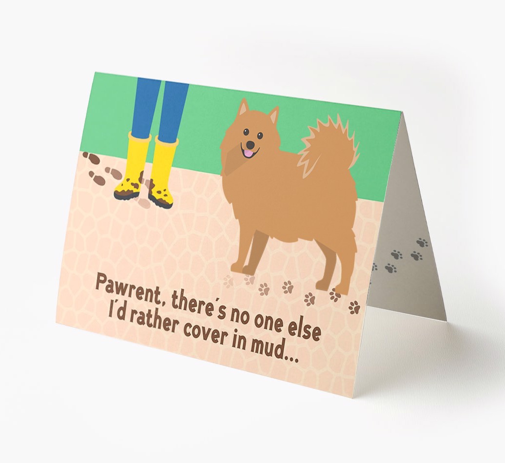 'There's No One Else I'd Rather Cover In Mud' - Personalised {breedFullName} Card