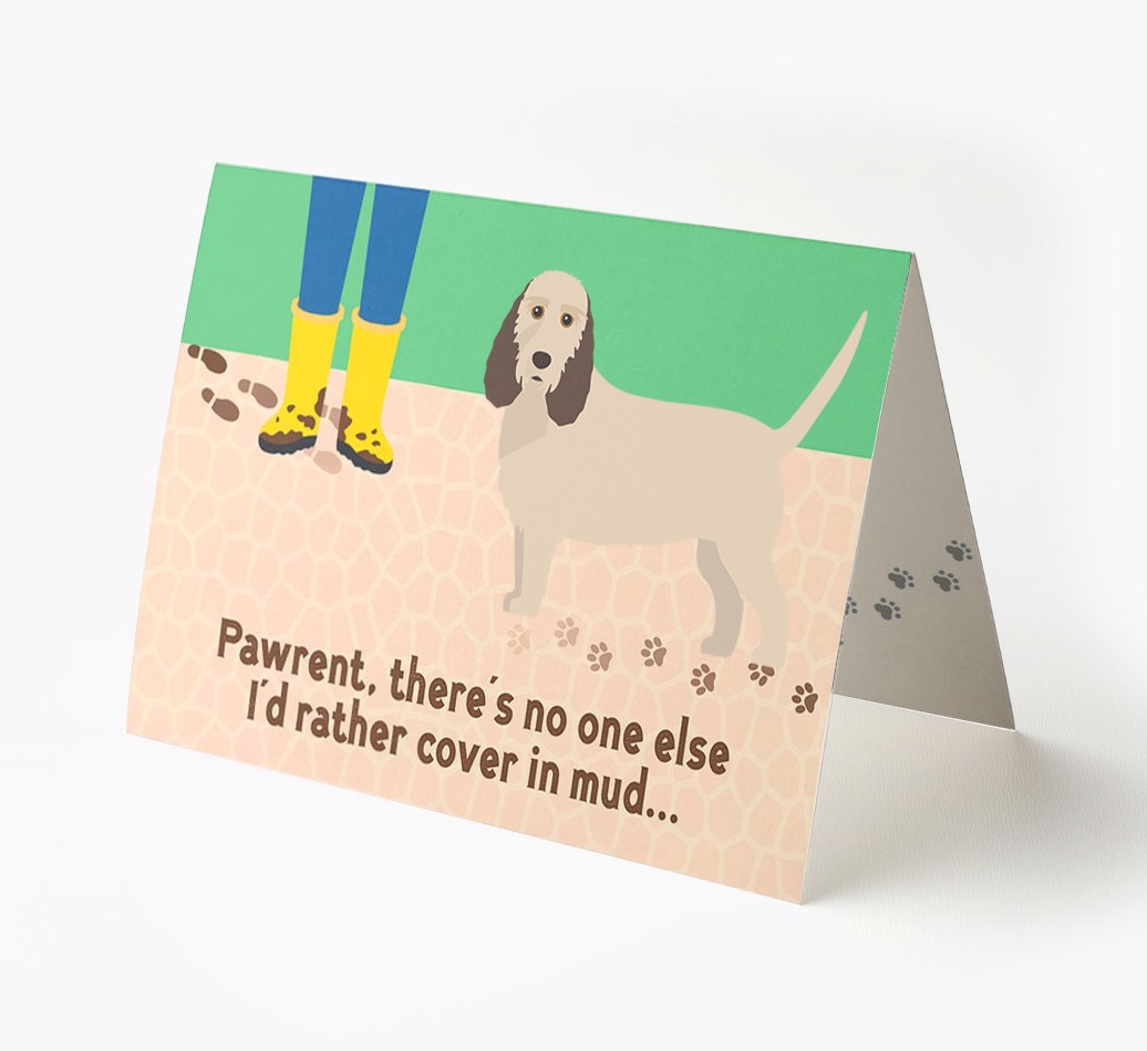 'There's No One Else I'd Rather Cover In Mud' - Personalised {breedFullName} Card