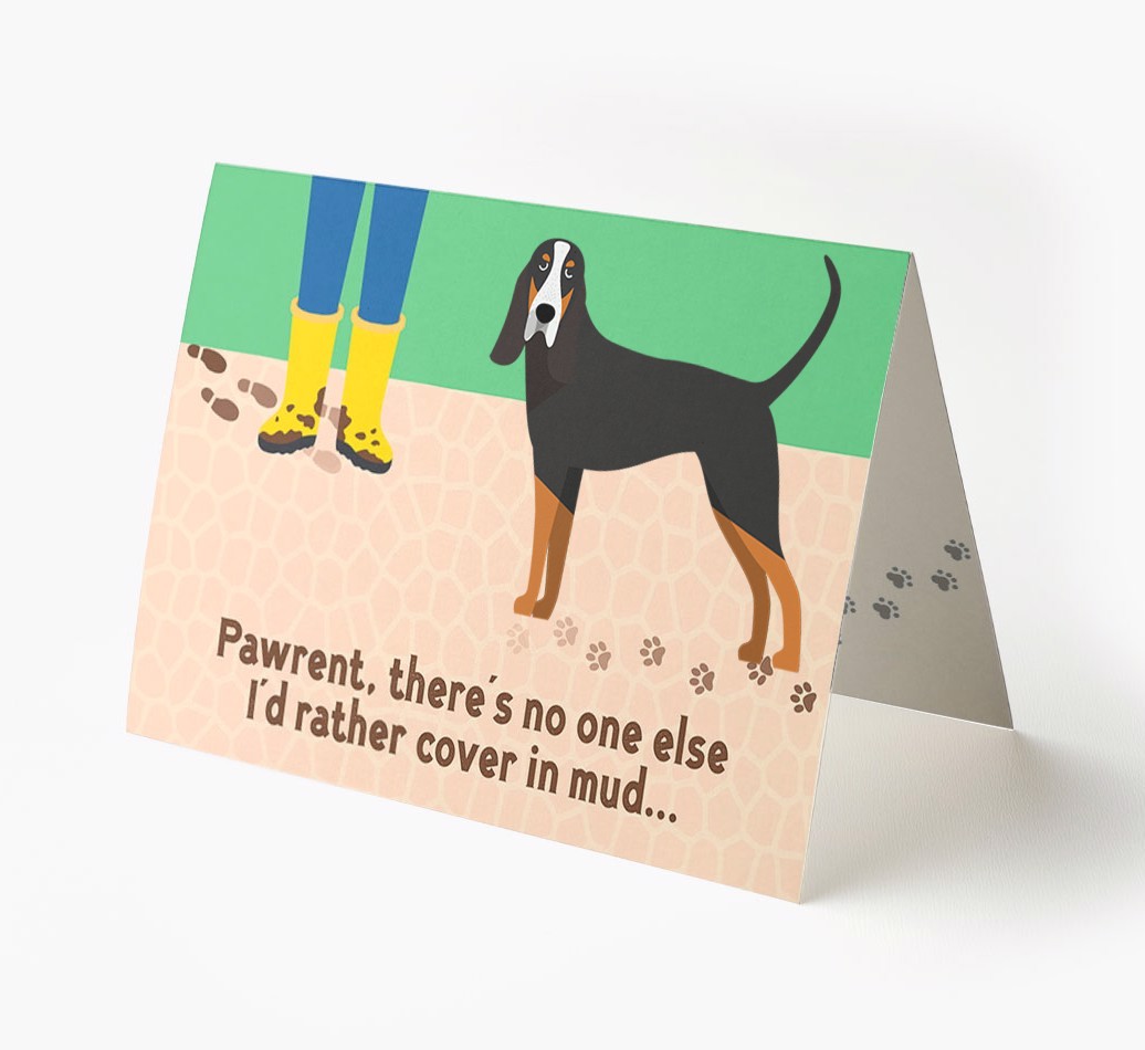 'There's No One Else I'd Rather Cover In Mud' - Personalised {breedFullName} Card