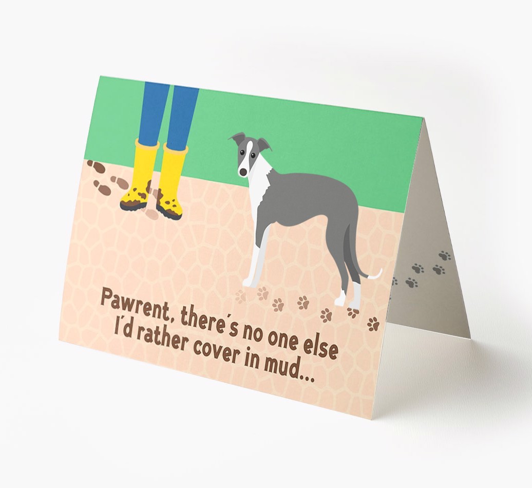 'There's No One Else I'd Rather Cover In Mud' - Personalised {breedFullName} Card