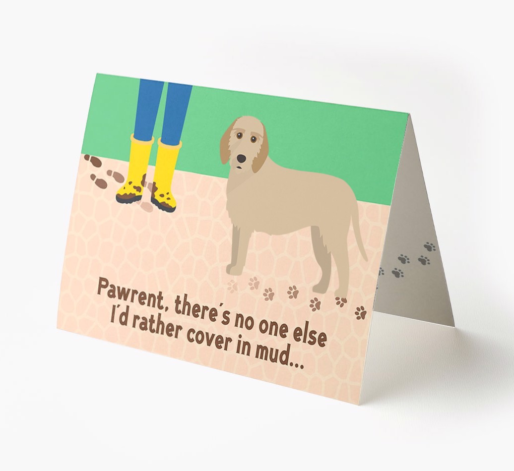 'There's No One Else I'd Rather Cover In Mud' - Personalised {breedFullName} Card
