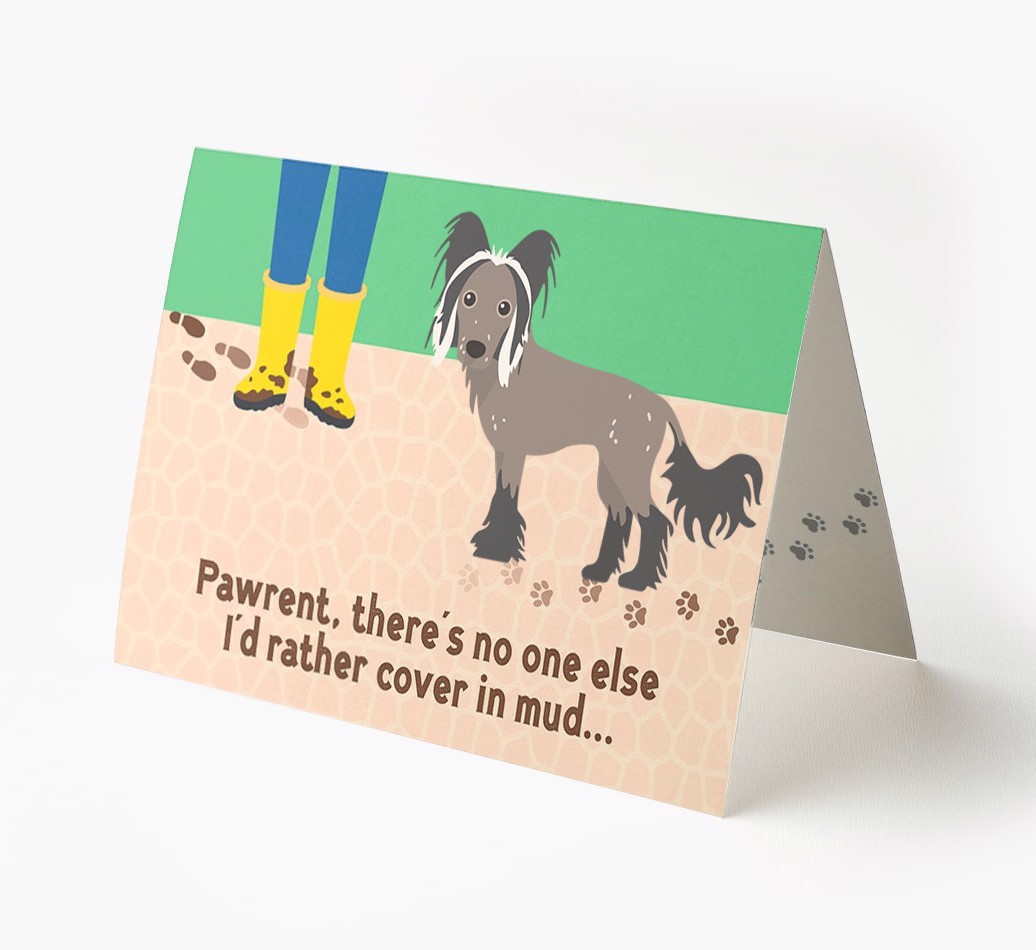 'There's No One Else I'd Rather Cover In Mud' - Personalised {breedFullName} Card