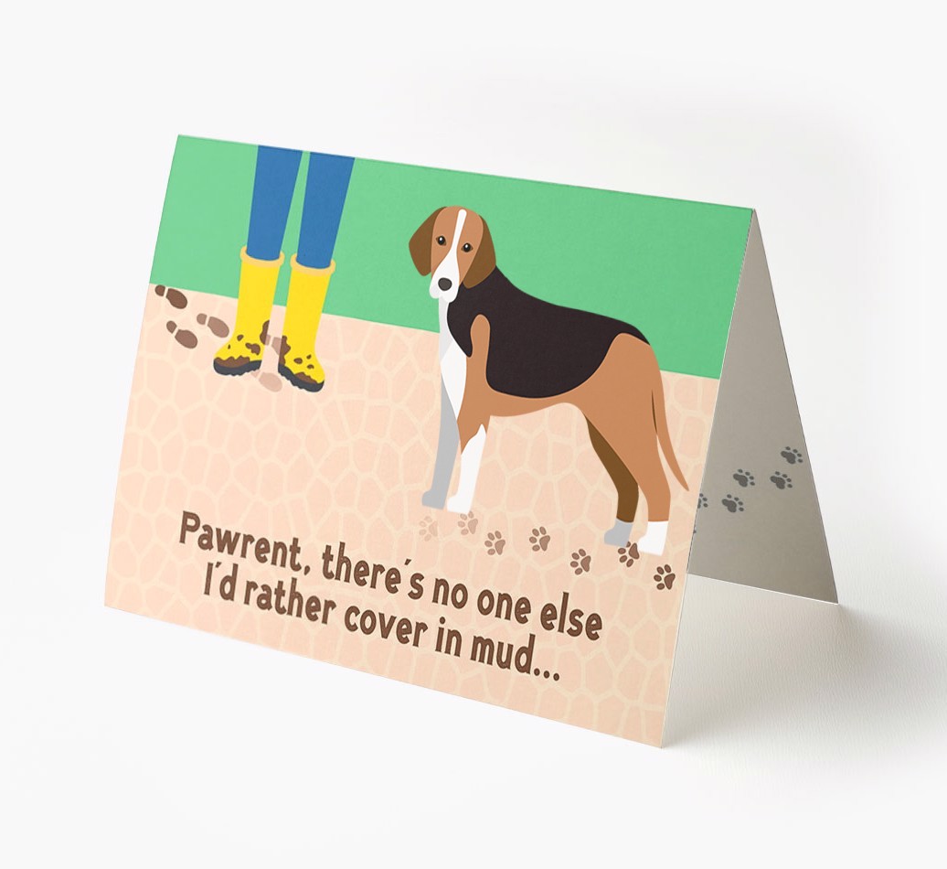 'There's No One Else I'd Rather Cover In Mud' - Personalised {breedFullName} Card