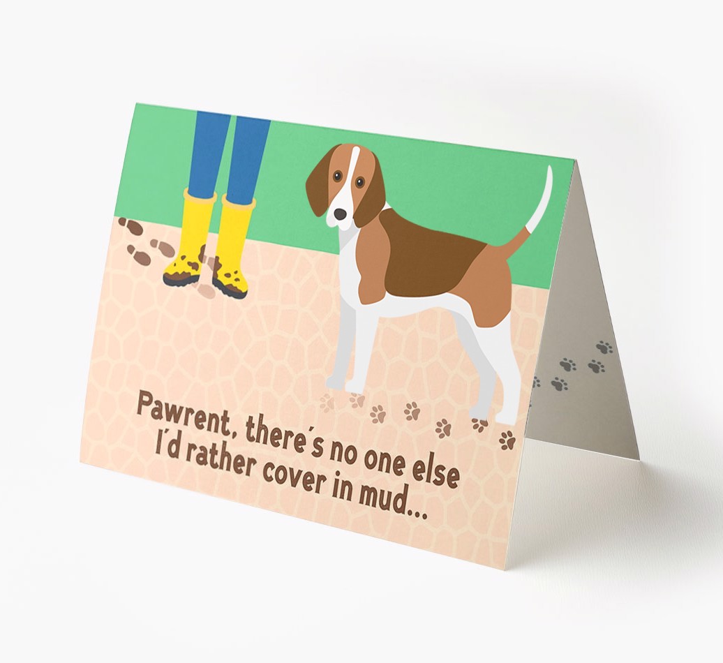 'There's No One Else I'd Rather Cover In Mud' - Personalised {breedFullName} Card
