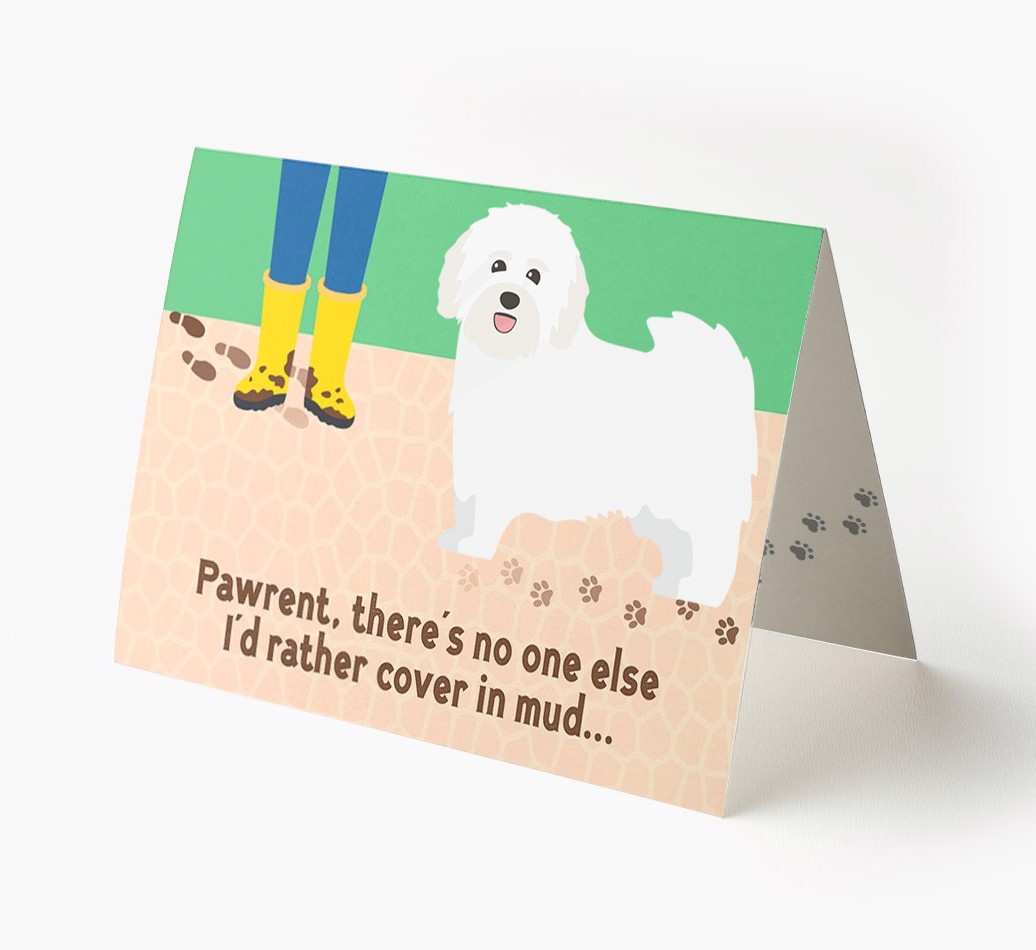 'There's No One Else I'd Rather Cover In Mud' - Personalised {breedFullName} Card
