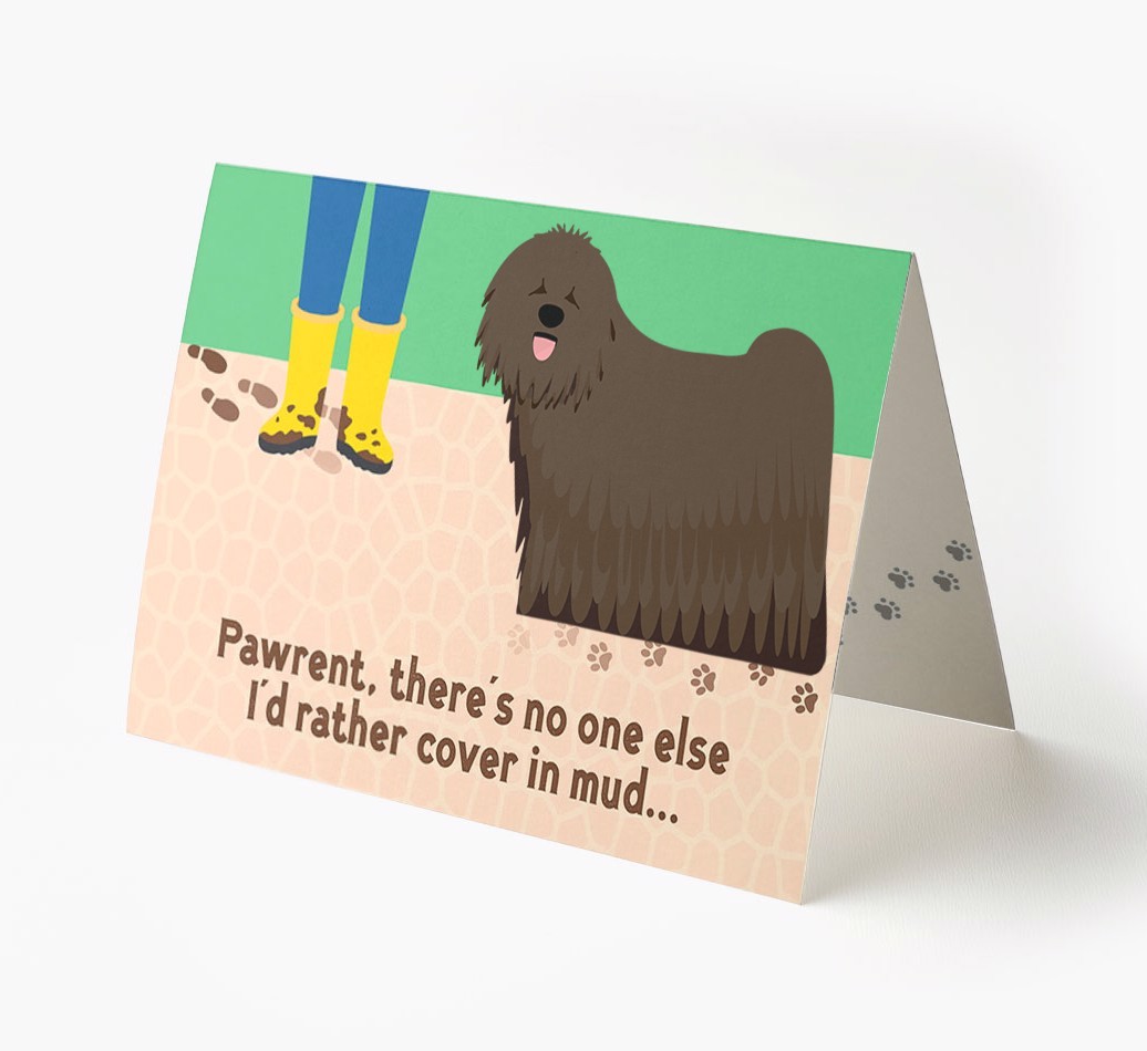 'There's No One Else I'd Rather Cover In Mud' - Personalised {breedFullName} Card