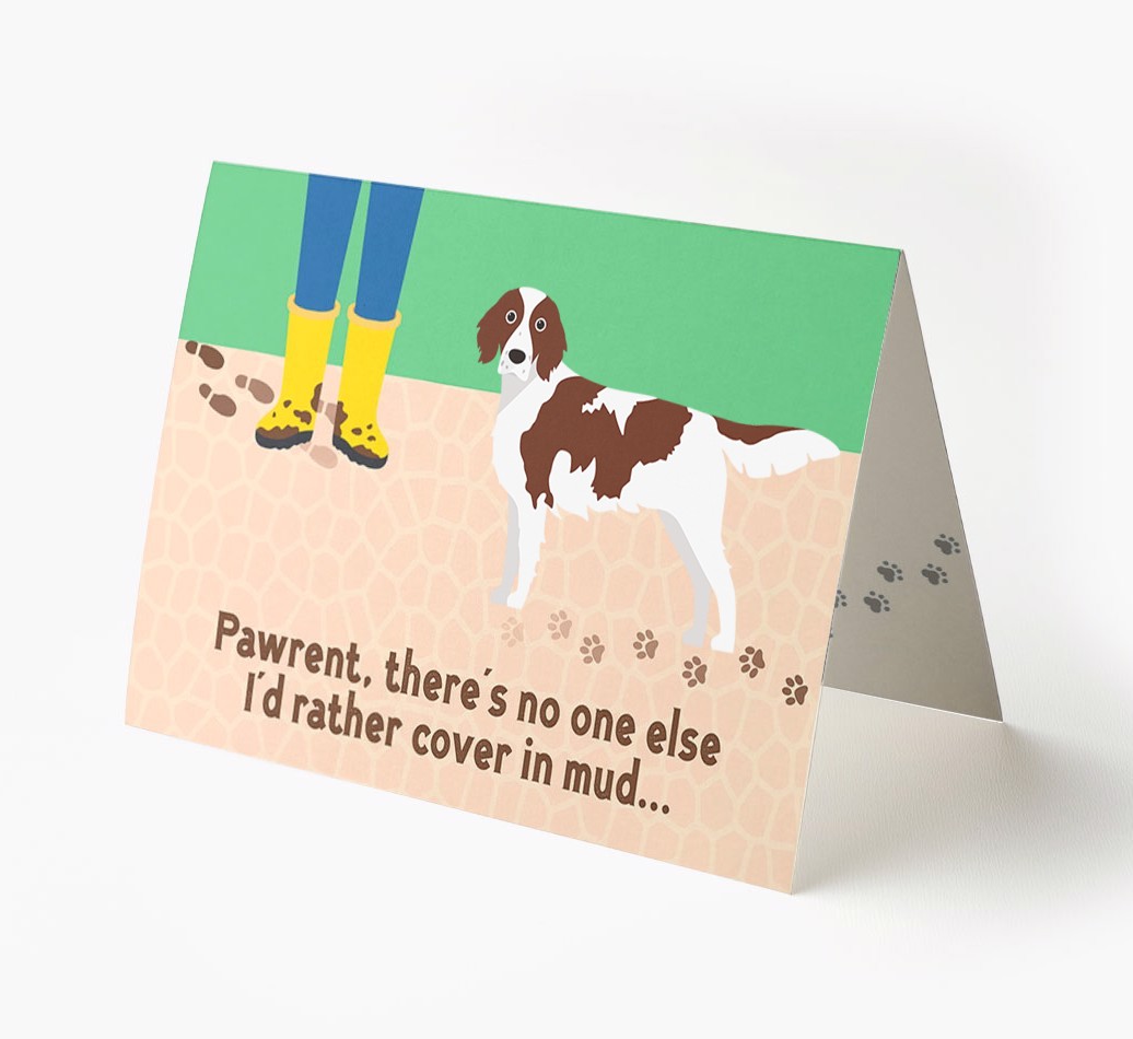 'There's No One Else I'd Rather Cover In Mud' - Personalised {breedFullName} Card