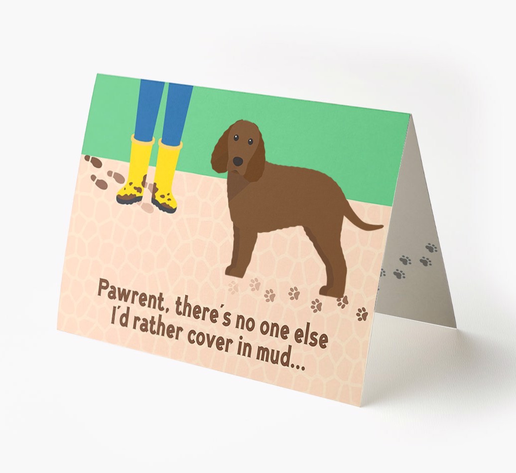 'There's No One Else I'd Rather Cover In Mud' - Personalised {breedFullName} Card