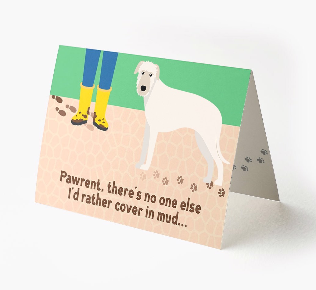 'There's No One Else I'd Rather Cover In Mud' - Personalised {breedFullName} Card
