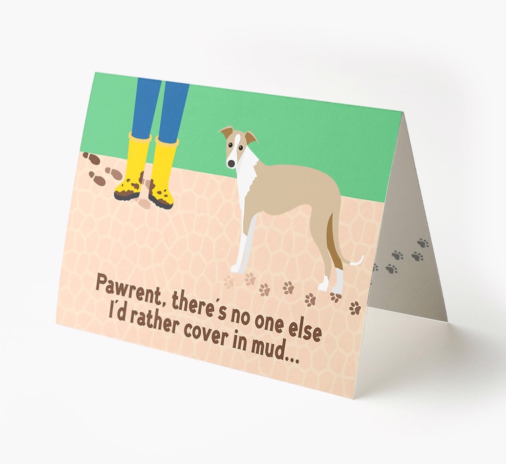 'There's No One Else I'd Rather Cover In Mud' - Personalised {breedFullName} Card