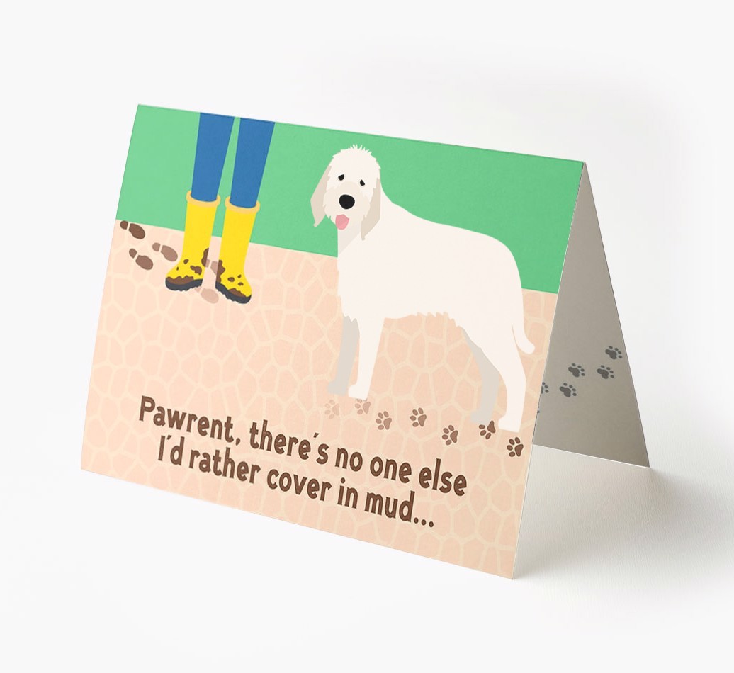 'There's No One Else I'd Rather Cover In Mud' - Personalised {breedFullName} Card