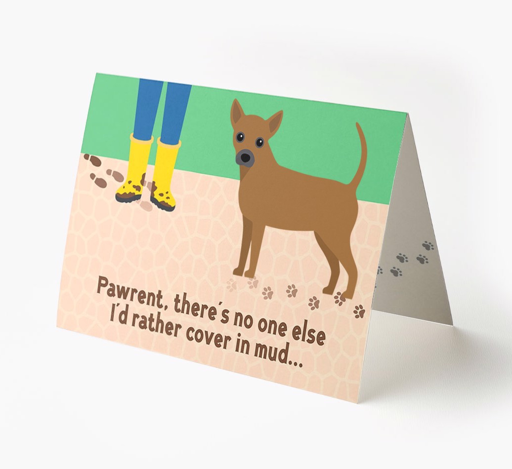 'There's No One Else I'd Rather Cover In Mud' - Personalised {breedFullName} Card