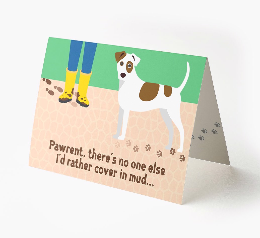 'There's No One Else I'd Rather Cover In Mud' - Personalised {breedFullName} Card