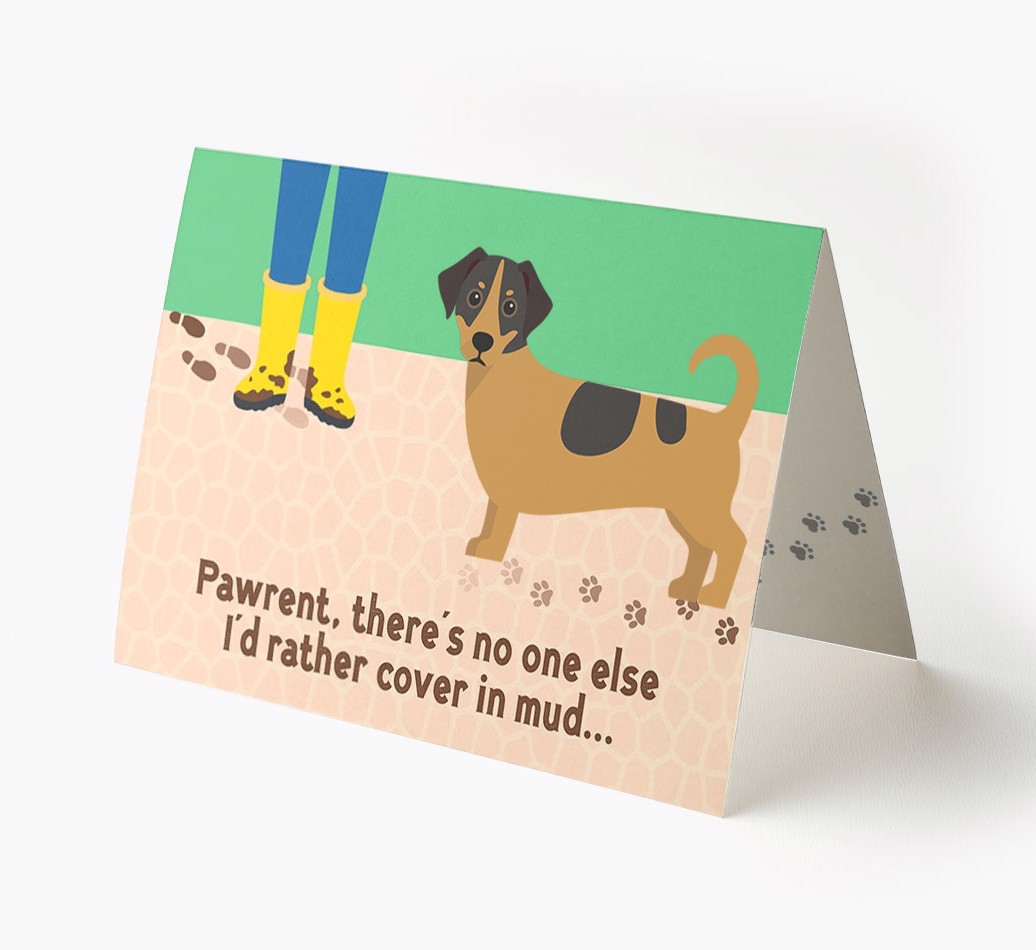 'There's No One Else I'd Rather Cover In Mud' - Personalised {breedFullName} Card