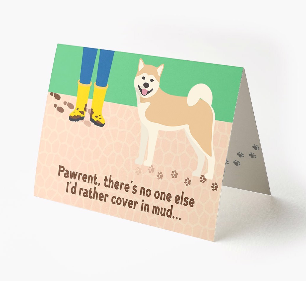 'There's No One Else I'd Rather Cover In Mud' - Personalised {breedFullName} Card