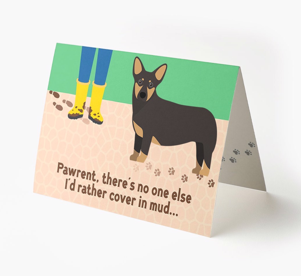 'There's No One Else I'd Rather Cover In Mud' - Personalised {breedFullName} Card