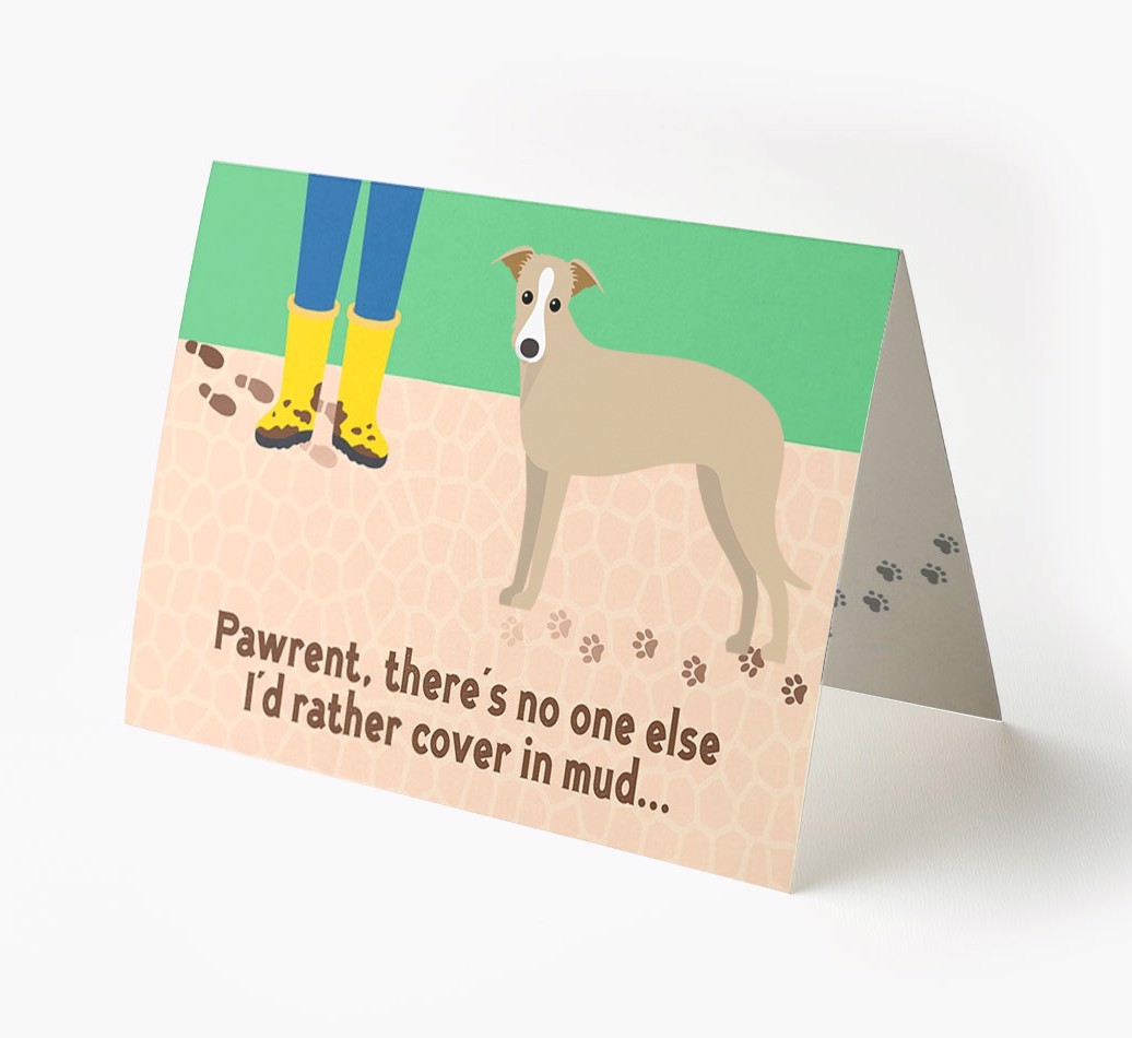 'There's No One Else I'd Rather Cover In Mud' - Personalised {breedFullName} Card