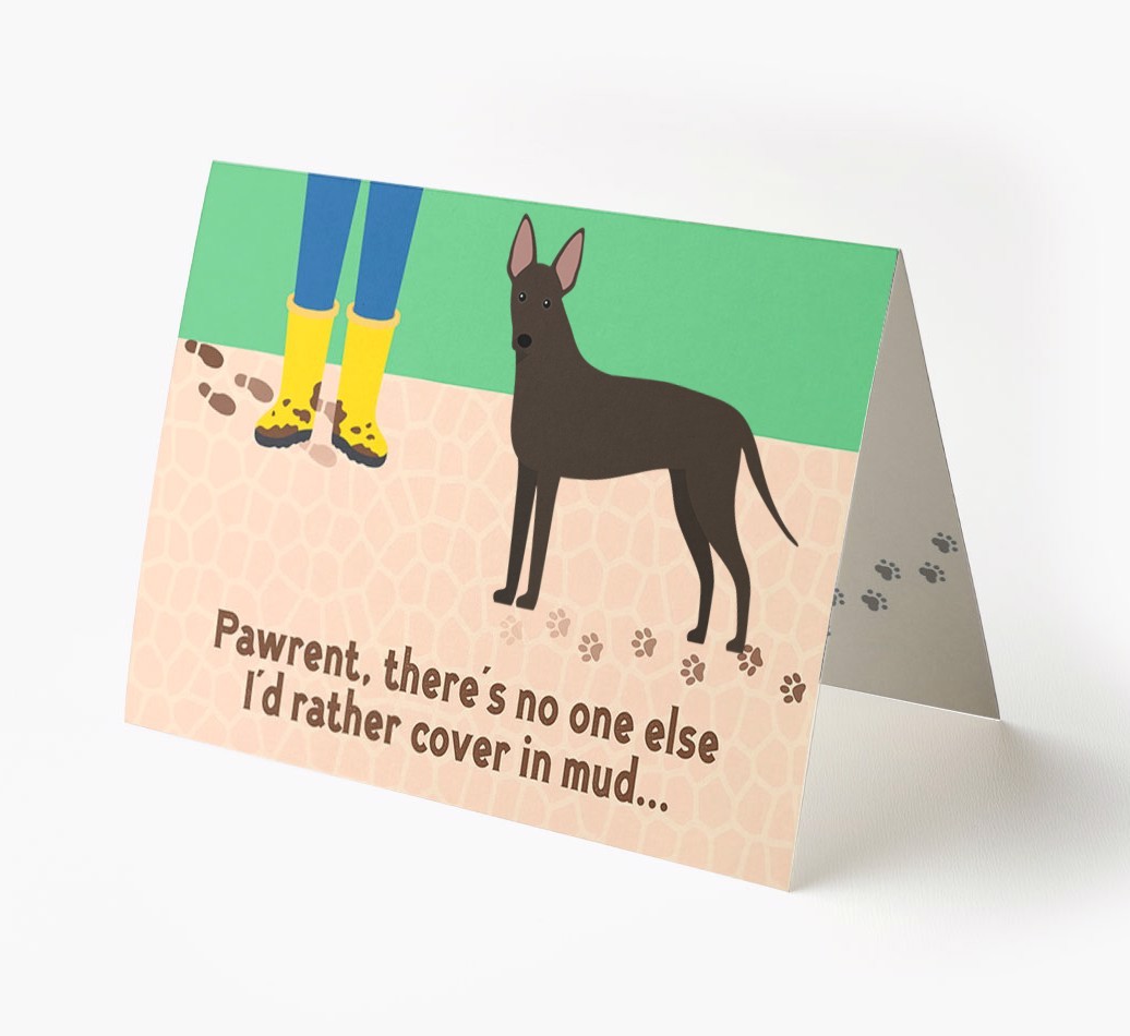 'There's No One Else I'd Rather Cover In Mud' - Personalised {breedFullName} Card