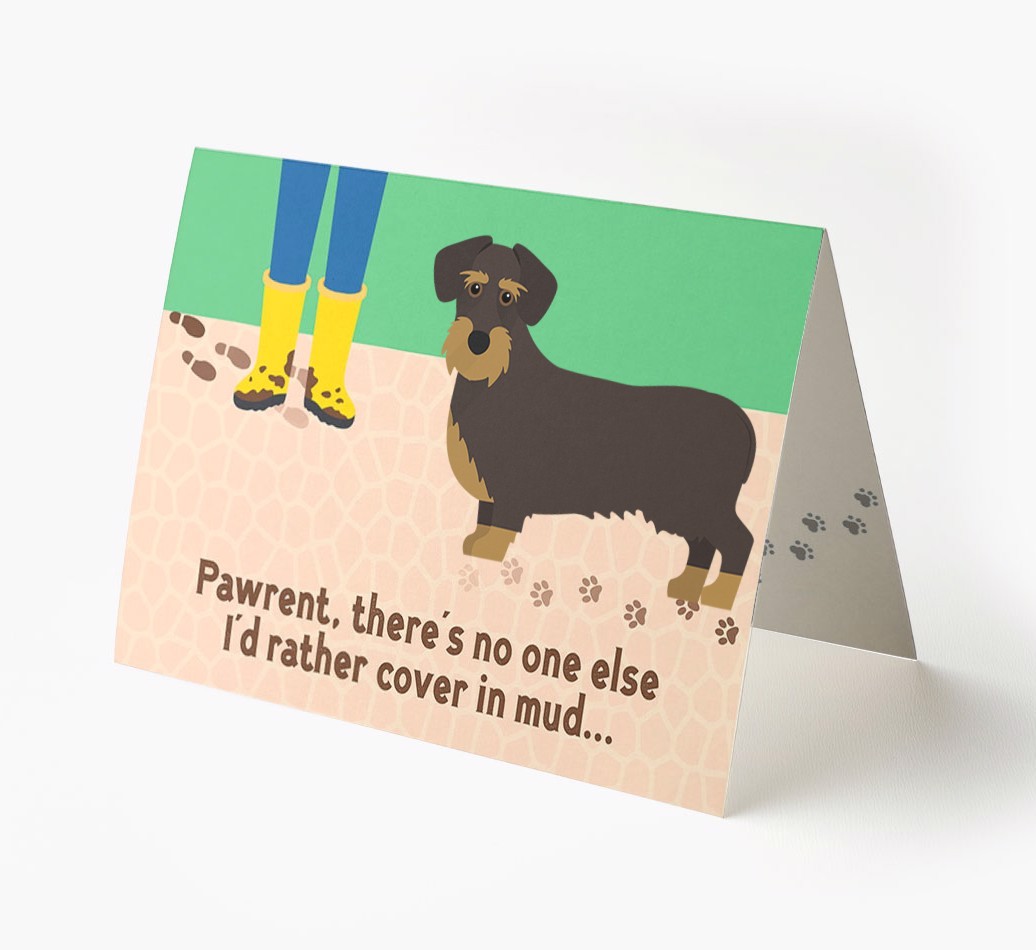 'There's No One Else I'd Rather Cover In Mud' - Personalised {breedFullName} Card
