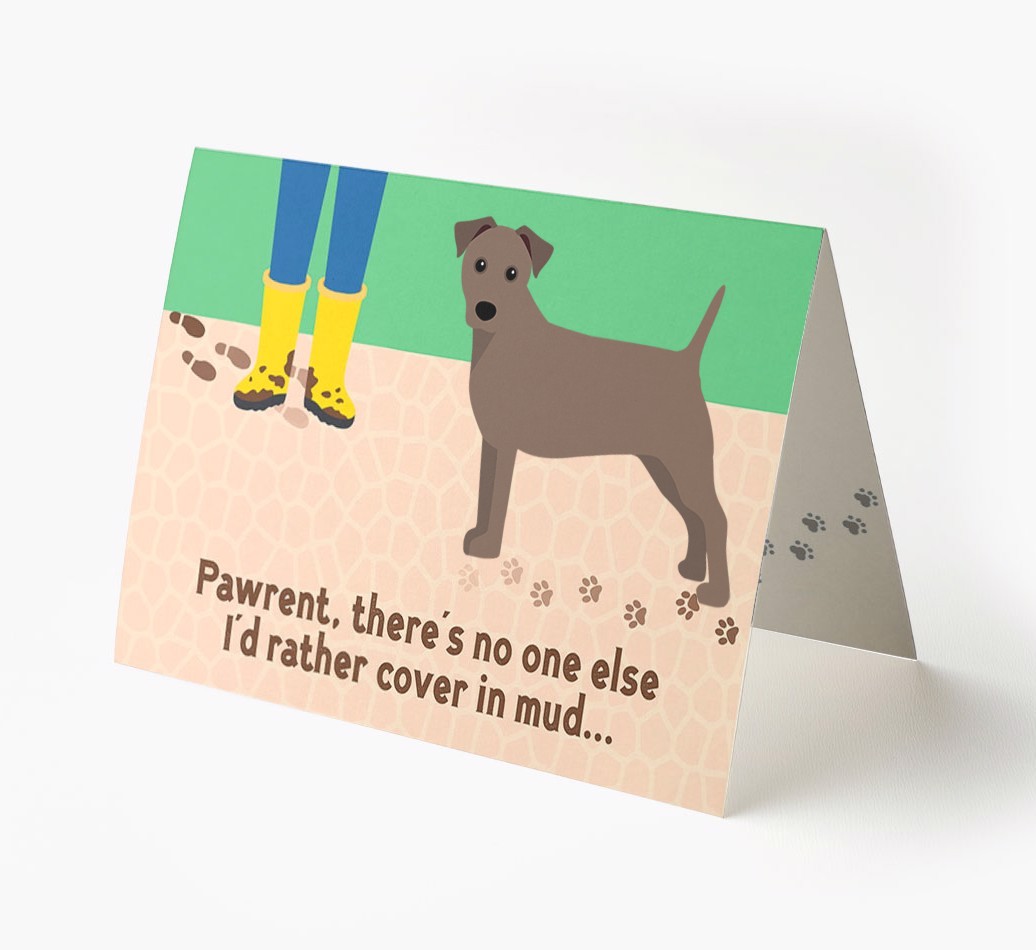 'There's No One Else I'd Rather Cover In Mud' - Personalised {breedFullName} Card