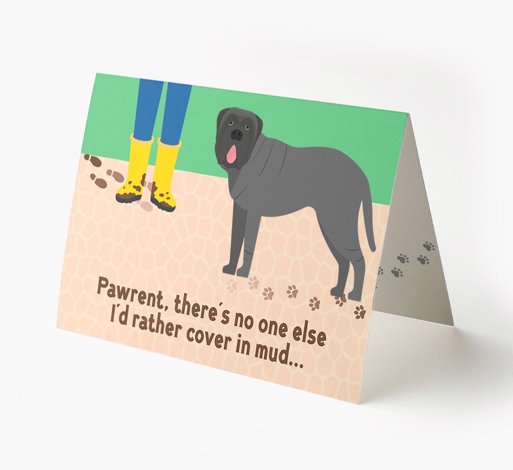 'There's No One Else I'd Rather Cover In Mud' - Personalised {breedFullName} Card