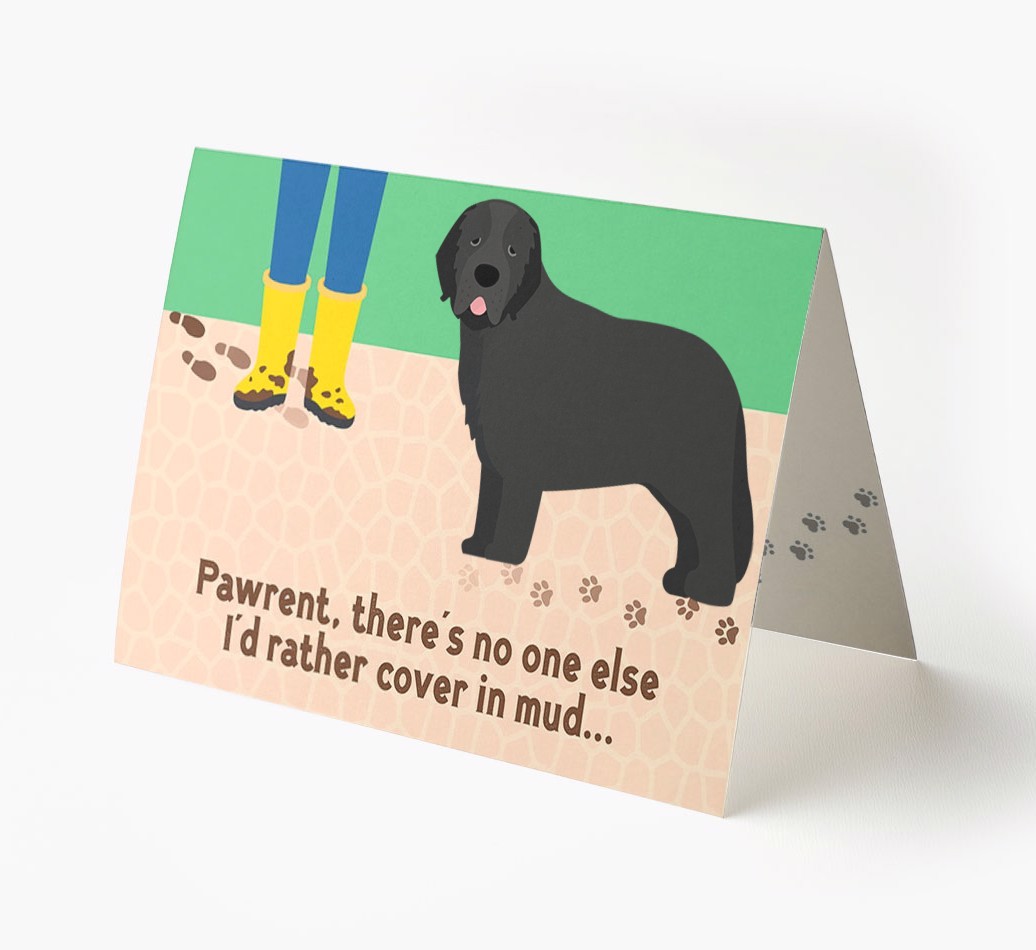 'There's No One Else I'd Rather Cover In Mud' - Personalised {breedFullName} Card